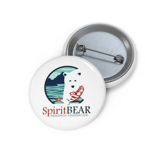 Custom Spirit Bear Pin Buttons - Support the Spirit Bear Research Foundation